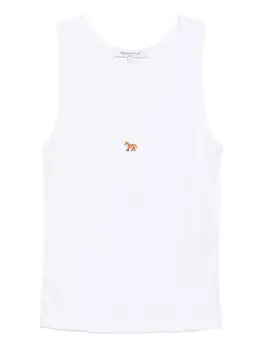 Maison Kitsuné: Белая майка 