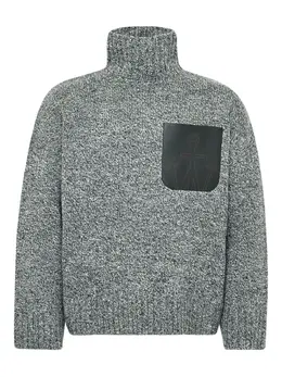 JW Anderson: Кожаный свитер 