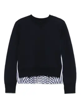 sacai: Синий свитшот 