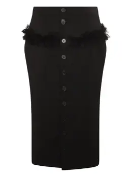 Alexander McQueen: Юбка на пуговицах спереди 