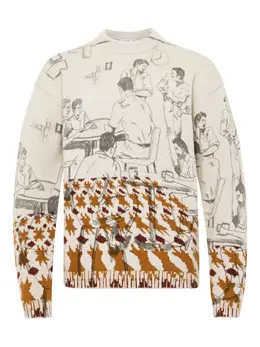 JW Anderson: Свитер с принтом 