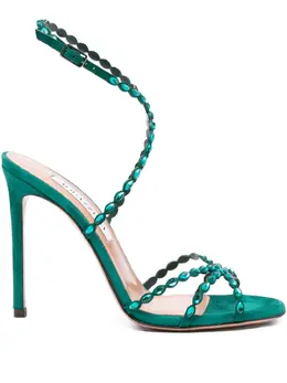 Aquazzura: Зелёные сандалии 