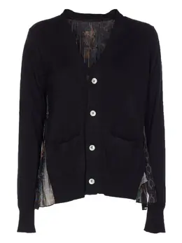 sacai: Кардиган с растительным принтом 