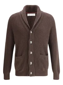 Brunello Cucinelli: Коричневый кардиган 