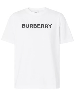 Burberry: Белая футболка 