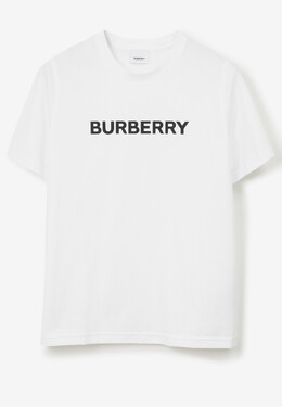 Burberry: Белая футболка 