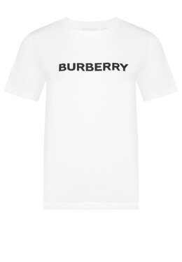 Burberry: Белая футболка 