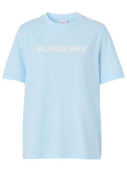 Burberry: Голубая футболка 