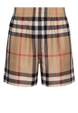 Burberry: Бежевые шорты 