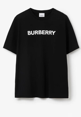 Burberry: Чёрная футболка 