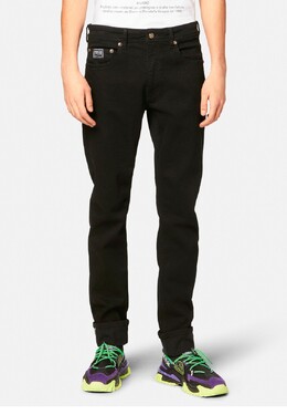 Versace Jeans Couture: Чёрные джинсы 