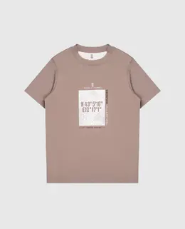 Brunello Cucinelli: Коричневі футболки 