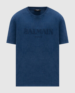 Balmain: Голубая футболка 