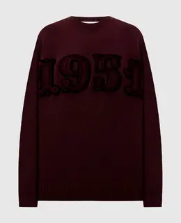 Max Mara: Бордовый свитер 