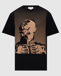 Alexander McQueen: Чорні футболки  Skeleton