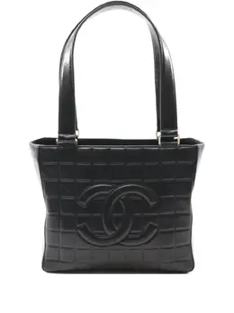 CHANEL Pre-Owned: Чёрная сумка-шоппер 