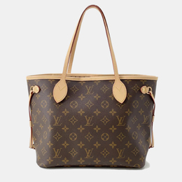 Louis Vuitton: Бежевая сумка-шоппер  Neverfull