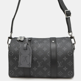 Louis Vuitton: Чёрная сумка  Keepall