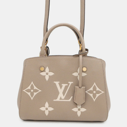 Louis Vuitton: Бежевая сумка  Montaigne
