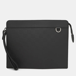 Louis Vuitton: Чёрный клатч 