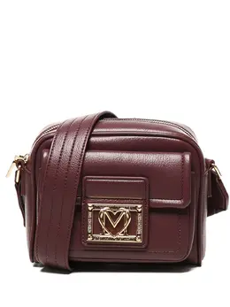Love Moschino: Бордовая сумка 