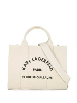 Karl Lagerfeld: Бежевая сумка-шоппер  Rue St Guillaume