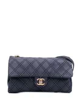 CHANEL Pre-Owned: Голубая сумка через плечо 