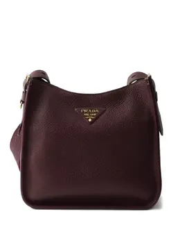 Prada: Бордовая сумка 
