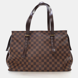 Louis Vuitton: Коричневая сумка-шоппер 