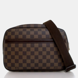 Louis Vuitton: Коричневая сумка через плечо 