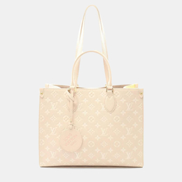 Louis Vuitton: Бежевая сумка-шоппер 