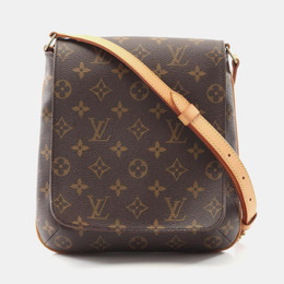Louis Vuitton: Коричневая сумка  Musette