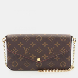 Louis Vuitton: Коричневая сумка  Pochette