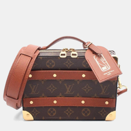 Louis Vuitton: Коричневая сумка через плечо 