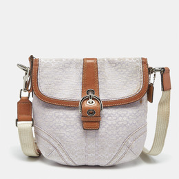 Coach: Фиолетовая сумка через плечо 
