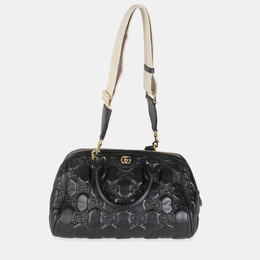 Gucci: Чёрная сумка  GG
