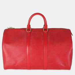 Louis Vuitton: Красная сумка  Keepall 45
