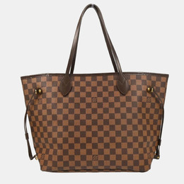 Louis Vuitton: Коричневая сумка-шоппер  Neverfull MM