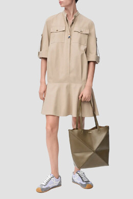Loewe: Бежевое платье 