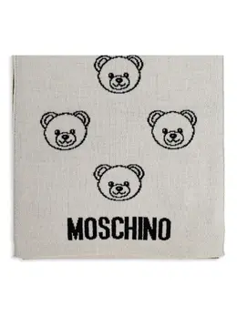 Moschino: Шарф  Teddy с принтом