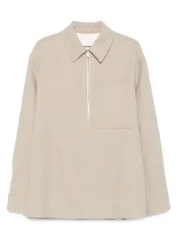 Jil Sander: Поло из фланели 