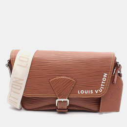 Louis Vuitton: Коричневая сумка  Épi