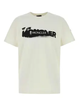 Moncler: Футболка с принтом 