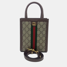 Gucci: Бежевая сумка через плечо  Ophidia