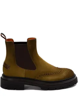 Santoni: Зелёные ботинки 