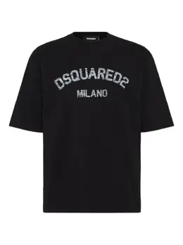 DSQUARED2: Чёрная футболка  Milano