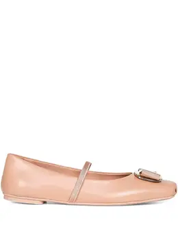 Ferragamo: Розовые балетки  Vara
