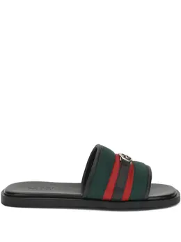 Gucci: Чёрные сандалии  Interlocking G