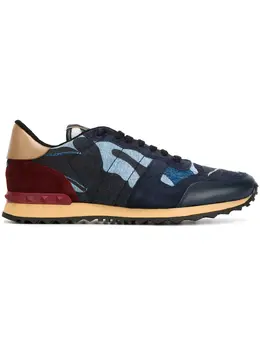 Valentino: Голубые кроссовки 