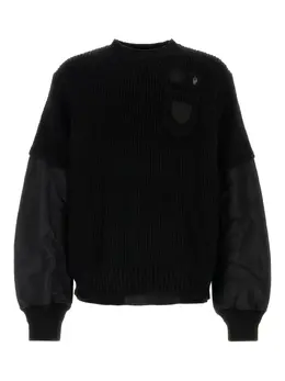 sacai: Чёрный свитер 